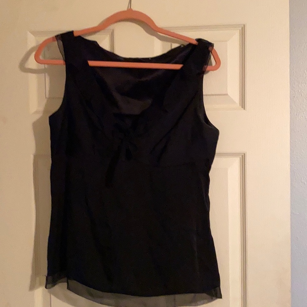 Black chiffon top